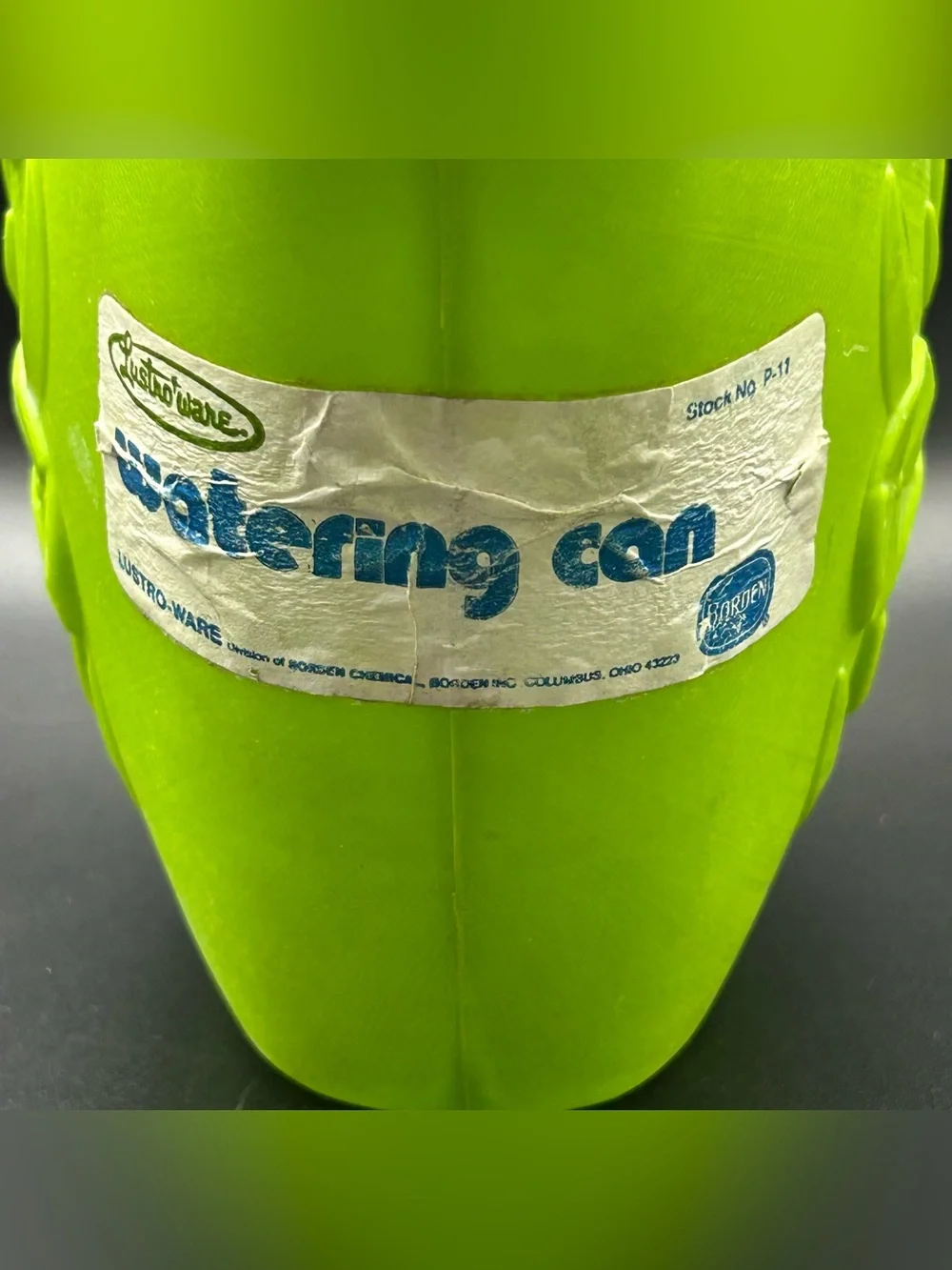 Vintage Lustro Ware Green Watering Can P-11 Flower Retro Mid-Century Plastic USA